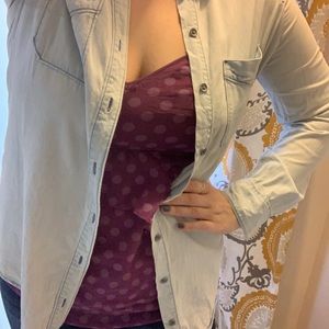 Express Light Colored Chambray Shirt